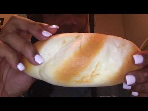 ASMR playing with SQUISHY BREAD