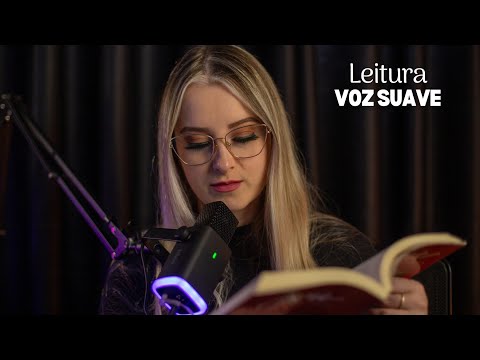 ASMR | LEITURA COM VOZ SUAVE | TESTANDO MICROFONE FIFINE AM8 | FUNDO PRETO | PARA RELAXAR E DORMIR