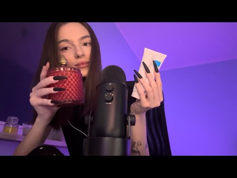 ASMR tapping, scratching, tracing (long nails)