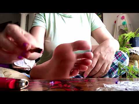 ASMR morning feet and incense