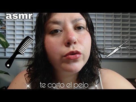 ASMR te corto y cepillo el cabello 🪮💇 sonido relajantes 👄💤