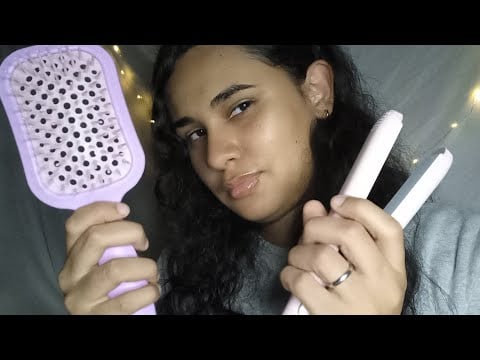 ASMR FAZENDO CHAPINHA + CORTANDO O SEU CABELO "ROLEPLAY"