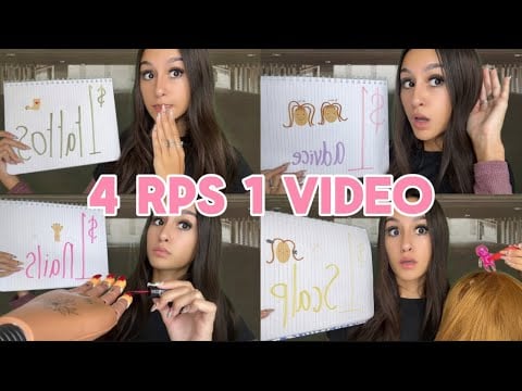 ASMR 4 RPS 1 VID *$1 nails,tattoos,advice,and scalp* 😳