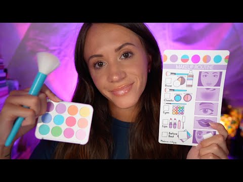ASMR Doing Your Plastic Makeup For Relaxation & Sleep 💄 (personal attention, tapping, makeup)