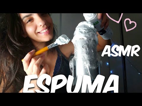 ASMR - ESPUMA NO MICROFONE PARA VOCÊ RELAXAR!