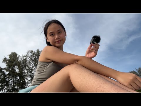 ASMR at the beach (public asmr)