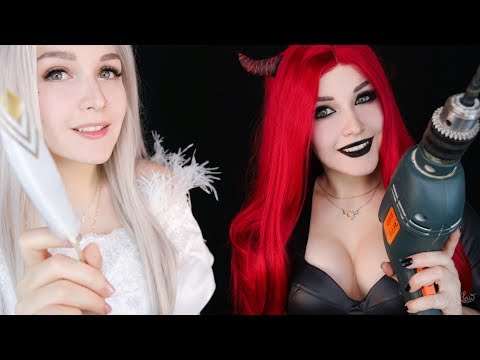 ASMR TRIGGERS  Angel & Demon 😈👼 АСМР Триггеры Ангел и Демон 🎧