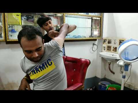 asmr Head and body massage with neck cracking by abhi barber