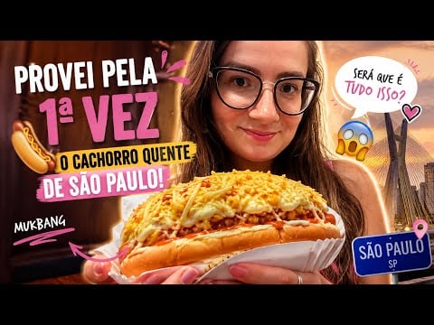 PROVEI o cachorro-quente de São Paulo pela primeira vez MUKBANG 