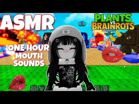 Roblox ASMR - 👄 ONE HOUR Playing PLANTS vs BRAINROTS w/ Mouth Sounds👄