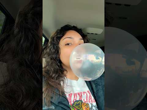 BIG BUBBLE ASMR l blowing ANGLO bubble gum in the car popping sounds #bubblebum #bubbletherapy