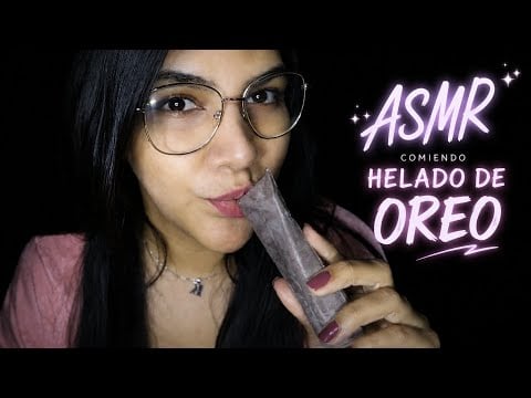 ASMR comiendo helado casero de oreo | Helado de bolsita | Bolis