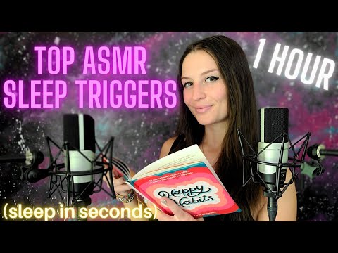 1 HOUR OF ASMR BEST SLEEP TRIGGERS WITH RAIN AND THUNDER ~ Binaural