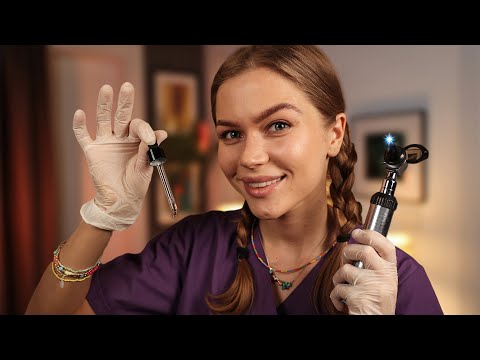 ASMR The Most Detailed Ear Cleaning, Ear Exam & Hearing Test🎧 (Otoscope, Tuning Forks, Cotton...)