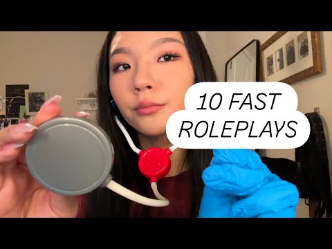 10 FAST roleplays in 8 mins-asmr