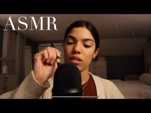 ASMR mic brushing & mic scratching