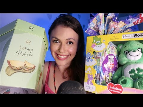 ASMR: EXPERIMENTANDO OVOS DE PÁSCOA 2024 🐰🥕(pistache, ovo explosivo) Lindt e Cacau show