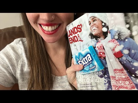 ASMR - Magazine Flip - Gum Chewing Soft Spoken