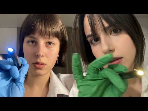 asmr double doctor exam | rare condition (ft. raspberret)