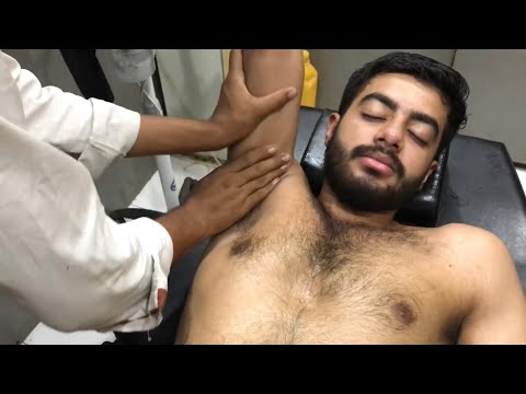 Chest & Belly Deep ASMR Massage 💈| Heavy oiling and Pure Relaxation |
