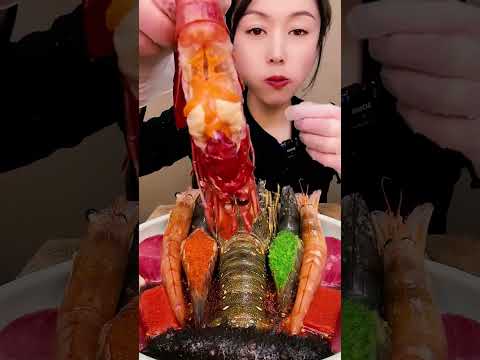 🦐🥢 Boiled seafood mukbang bites #BoiledSeafood #SeafoodLife