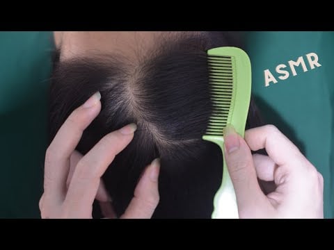 Hair Combing ASMR With Full Hair Sounds, Tingly Scalp Scratching for Stress Relief