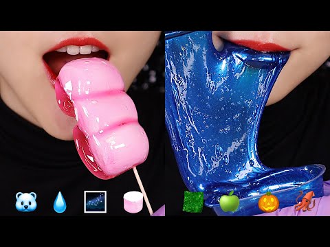 EMOJI MUKBANG ASMR TIKTOK EMOJI FOOD CHALLENGE #39 🐻‍❄️
