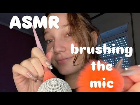 Brushing the mic | ASMR brush sound and mouth sounds