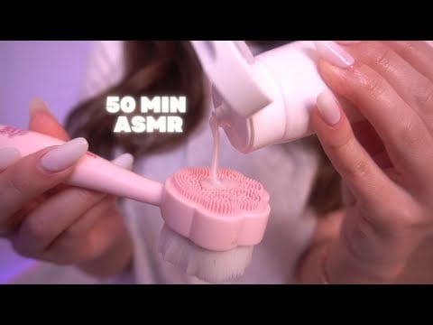 50 Minutes of (ASMR) Skincare, Haircare & Tingly Makeup 🤍