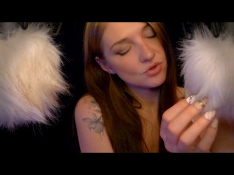 ASMR Fluffy Microphone Brushing & Scratching ~ "Shhhhh"