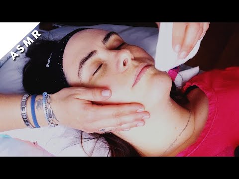 MASAJE y limpieza FACIAL y cuello REAL (Música relajante) | Zeiko ASMR Español