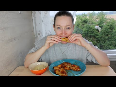 ASMR Whisper Eating Sounds | Chicken & Sauerkraut | Mukbang 먹방