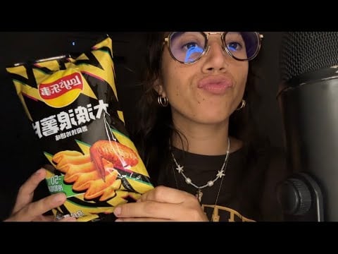 ASMR probando lays sabor alitas 🍗