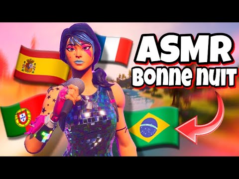 ASMR français je dis "Bonne nuit" en 15 langues différentes sur Fortnite ! 😴 (très proche du micro)