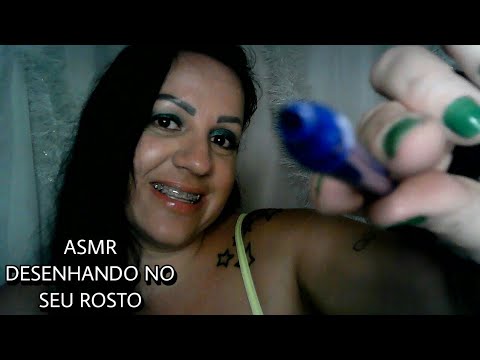 ASMR-DESENHANDO NO SEU ROSTO #asmr #rumo2k #asmrportuguês