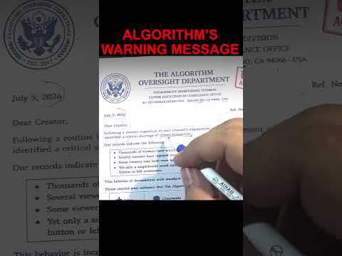 Algorithm Warning Message #algorithm #youtubealgorithm #asmrcommunity #asmrsoftspoken