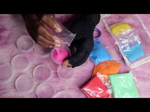 ASMR Organizing Colorful Sand
