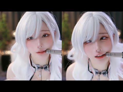 ASMR｜🧡❤️ 白毛限定版，口腔音 搓麦   啵啵球 耳语