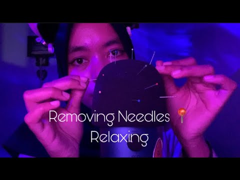 ASMR Relaxing Removing Needles From The Mic📍📍