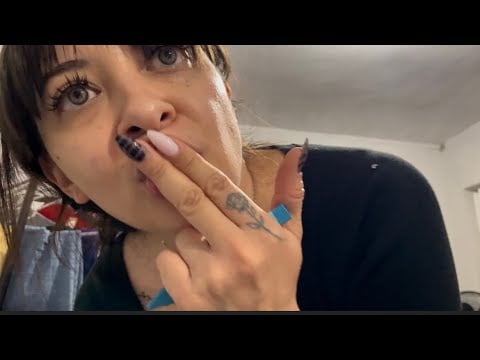 ASMR My First Fast & Aggressive Spit Painting (with crayons) 