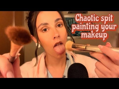 ASMR- Fast and chaotic spit painting your makeup (lofi vibes on a boat)🐬
