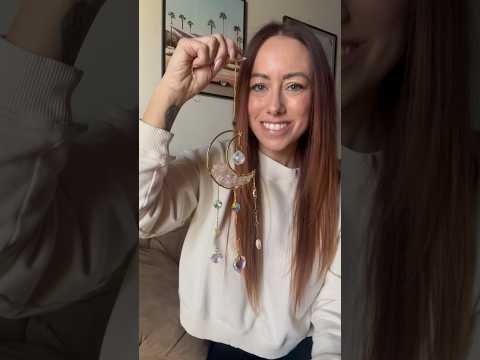 ASMR Crystal Sun Catcher 🌙☀️💎 #asmr #tingles #asmrsoftspoken #crystals #goodenergy #relax #tapping