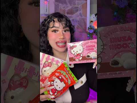 Which is Best Hello Kitty Snack?!😋😂 #asmrtingles #mukbang #shorts