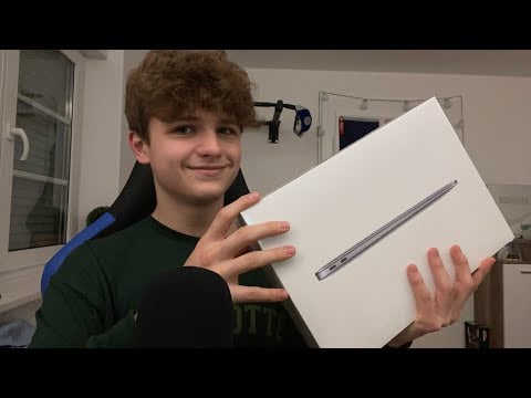 ASMR~ unboxing the M1 MACBOOK air