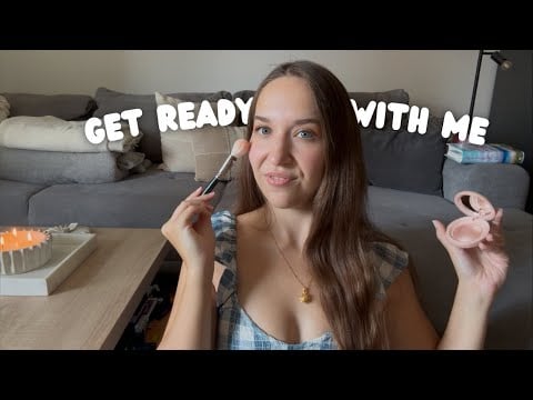 ASMR Get ready with me ✨ Glowy Summer Look 💄 (Makeup Triggers, Rummaging, Mouth Sounds, Whispers)