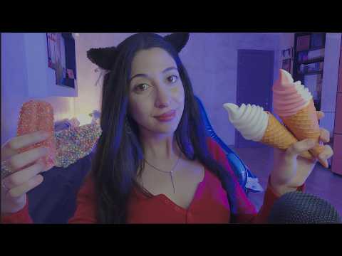 Dormirai subito con questi gelatini🍧🍦ASMR (mouth sounds- wispering - visual triggers)
