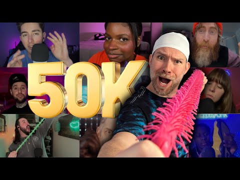 EPIC ASMR fast 50K COLLAB with FRIENDS 🥳