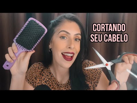 ASMR ROLEPLAY - CORTANDO SEU CABELO 💇✂️ #asmr