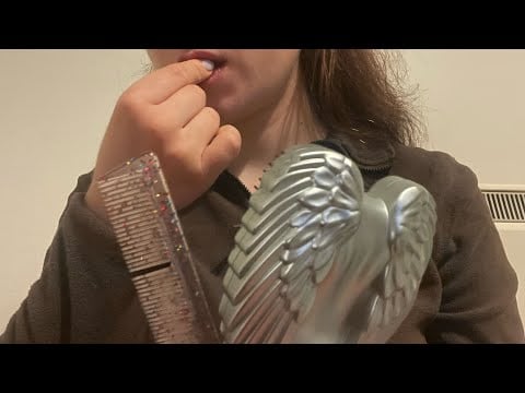 ASMR invisible bobby pins, hair section & braiding 🎀💆‍♀️no talking 