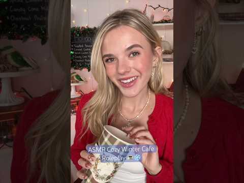 #asmr Cozy Winter Coffee Shop Roleplay ☕️ #asmrsounds #asmrvideo #asmrcommunity #cafe #cozy